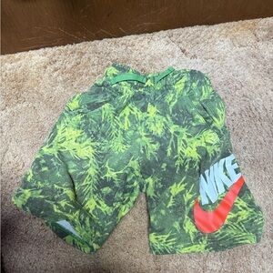 Nike Kids Leafy Green and Bright Orange Shorts